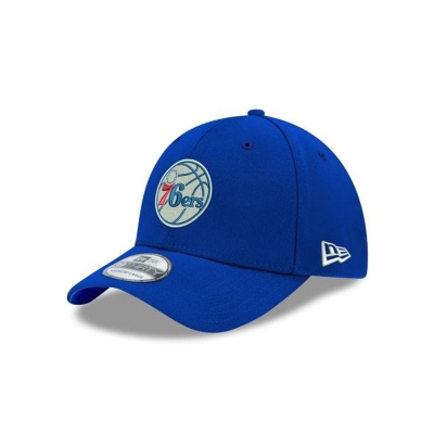 Blue Philadelphia 76ers Hat - New Era NBA Team Classic 39THIRTY Stretch Fit Caps USA9178053